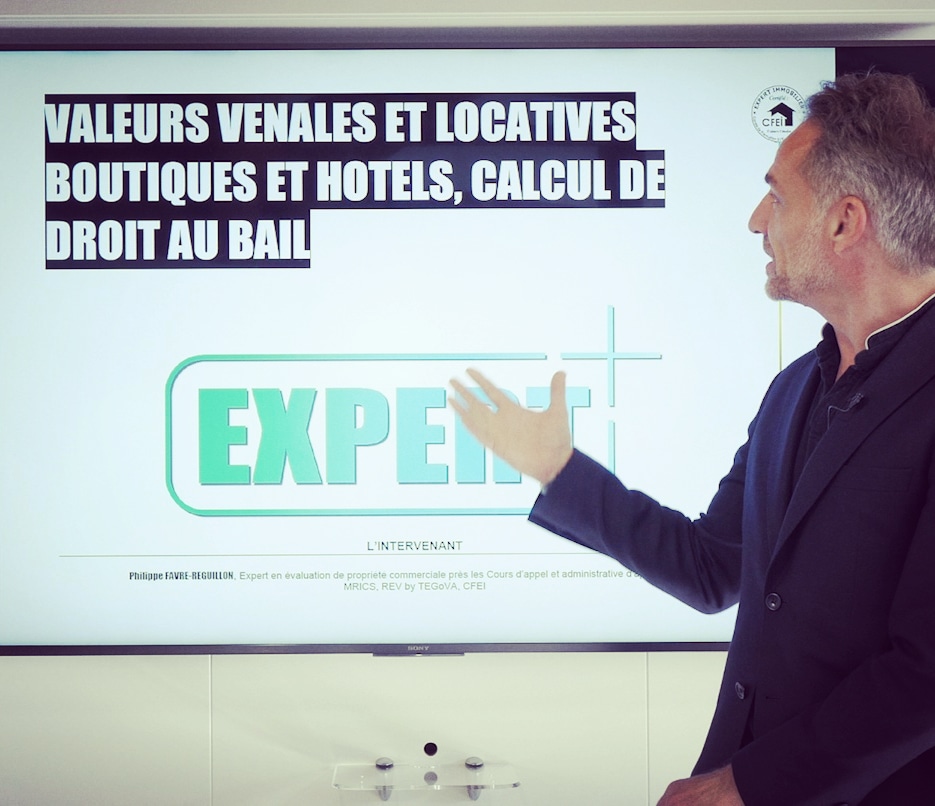 Philippe FAVRE-REGUILLON, intervenant au CFEI, expert spécialisé en matière de baux commerciaux et indemnités d'éviction