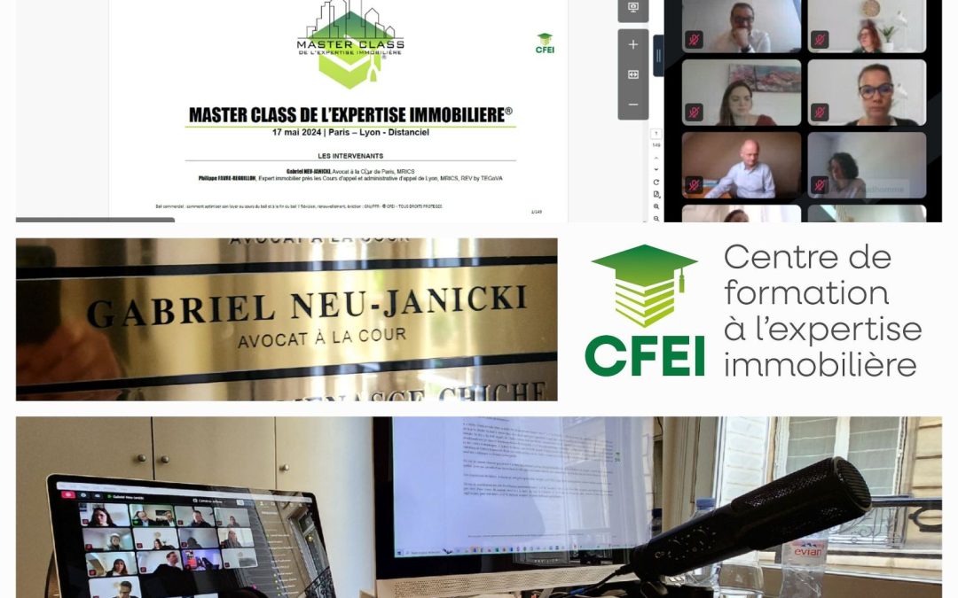 3ème édition des Master class de l’expertise immobilière ce 17 mai 2024