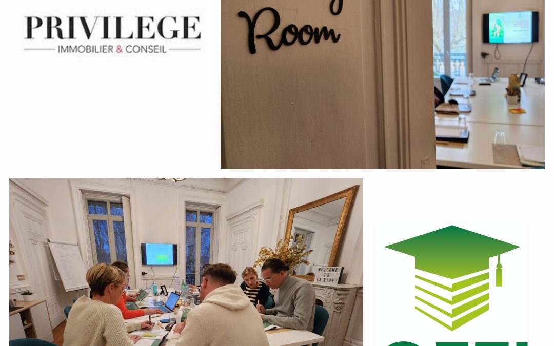 Formation intra-entreprise pour le réseau Privilège Immobilier & conseil