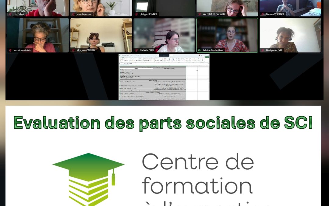 Première session de la formation “Evaluation des parts sociales de S.C.I.”